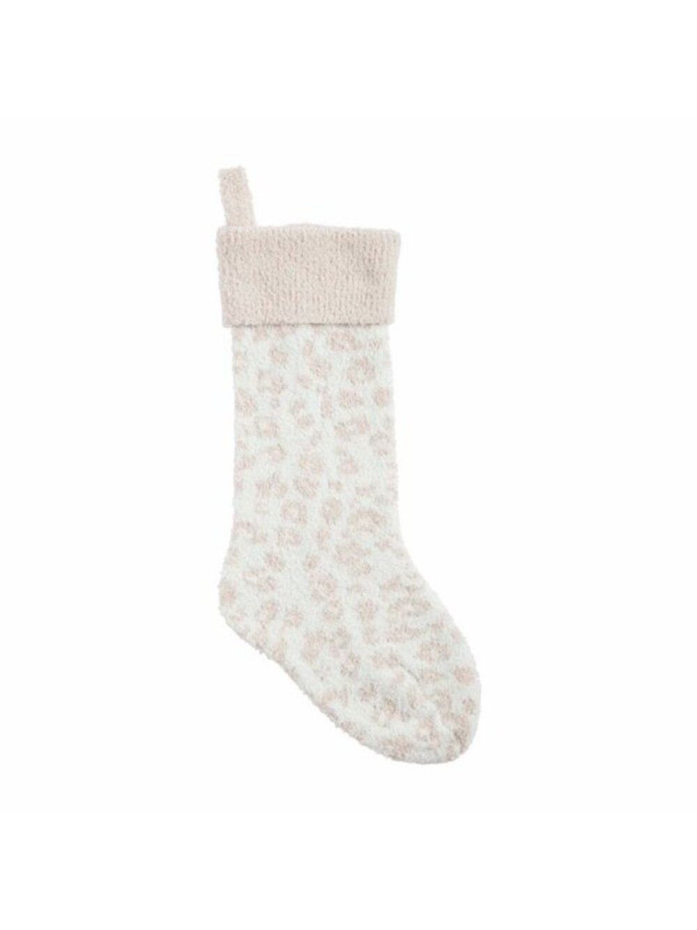 Mud Pie Chenille Christmas Stocking CREAM Pocket Removable Waistband 86800002GY